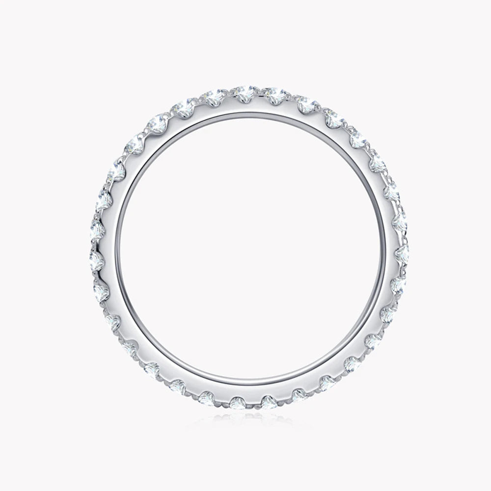 Moissanite Ring Sterling Sliver Solid