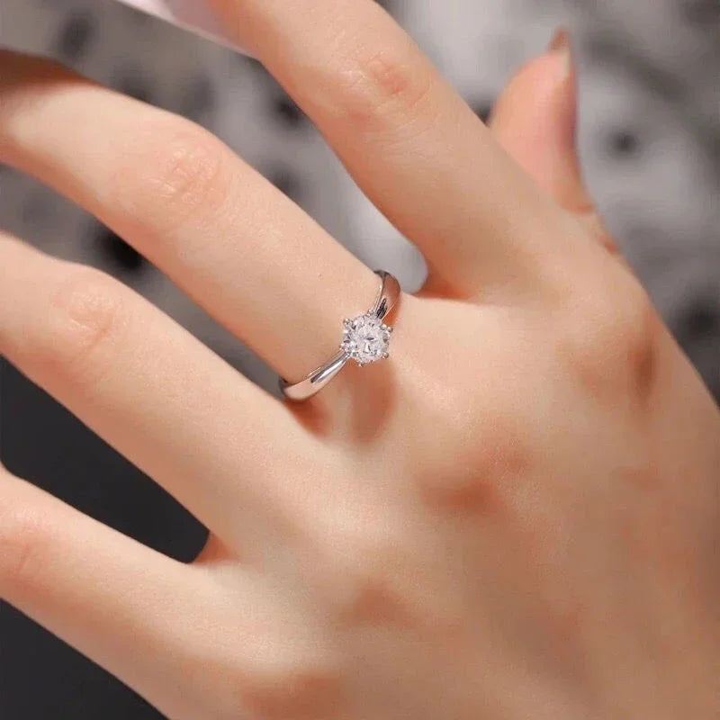 Moissanite Diamond Ring Eternity Band