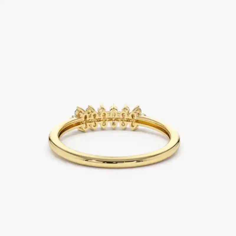 Moissanite Flower Cluster Ring