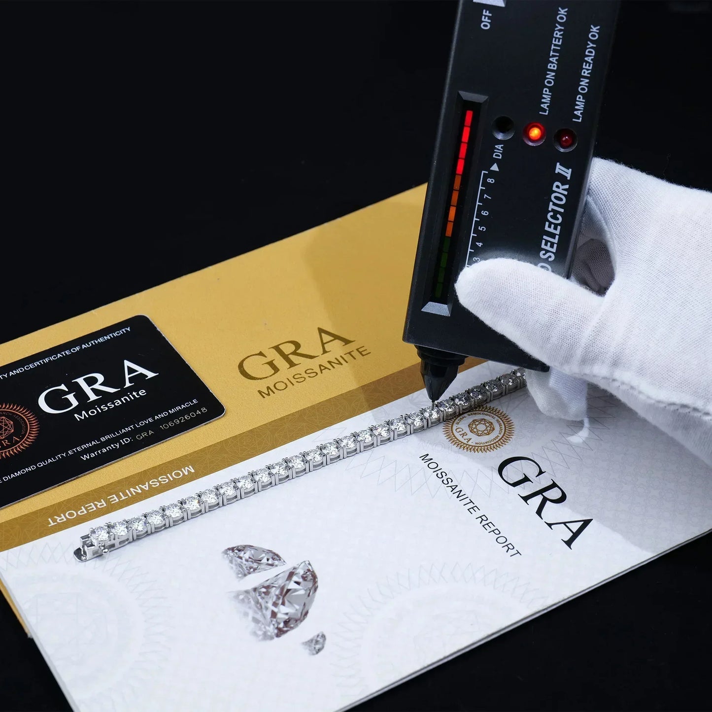 Moissanite Tennis Necklace Silver Diamond