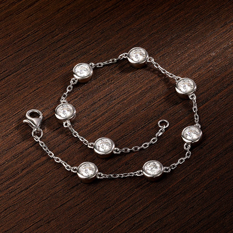 Moissanite Tennis Bracelet 2.4ct Lab Diamond
