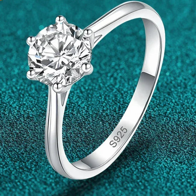 Moissanite Diamond Ring Eternity Band