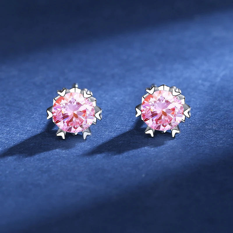 Moissanite Stud Earrings D VVS1 Certified