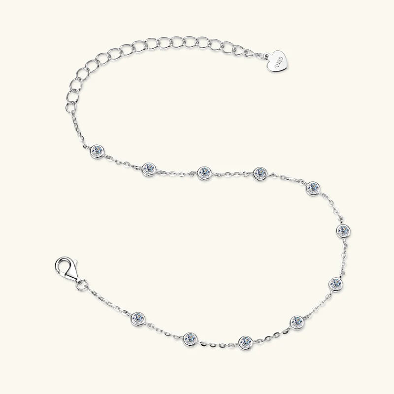 Moissanite Diamond Bracelet Engagement Silver