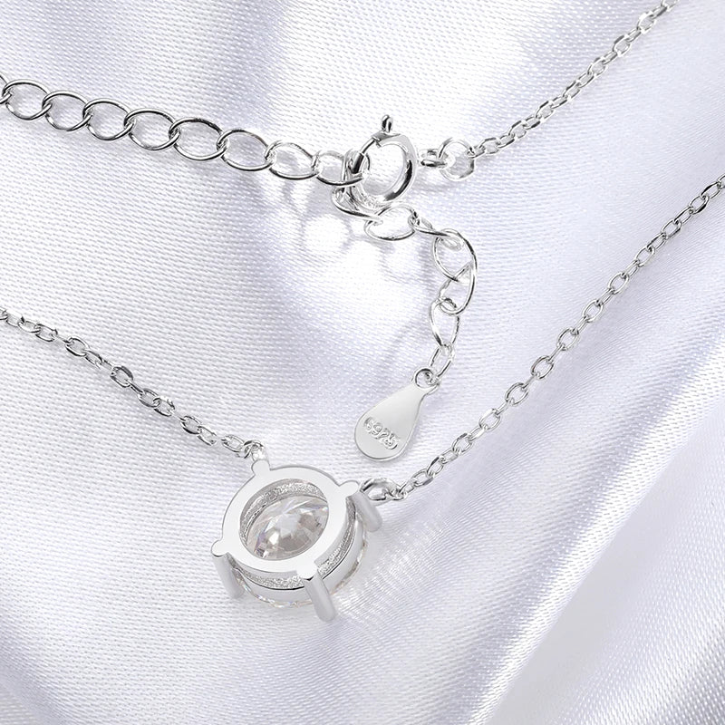 Moissanite Necklace Four Claws Pendant