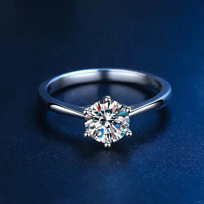 Moissanite Diamond Ring Eternity Band