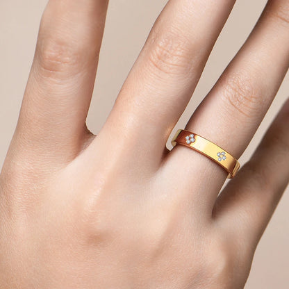 Moissanite Wedding Band Ring Gold Plated