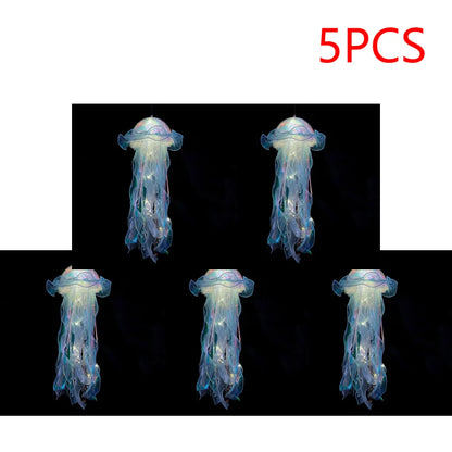 1,3,5 PCS Jellyfish Bedroom Night Light Lamp