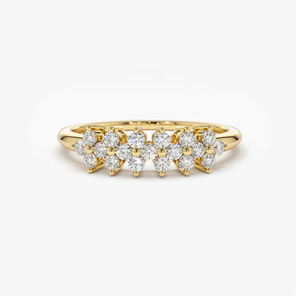 Moissanite Flower Cluster Ring